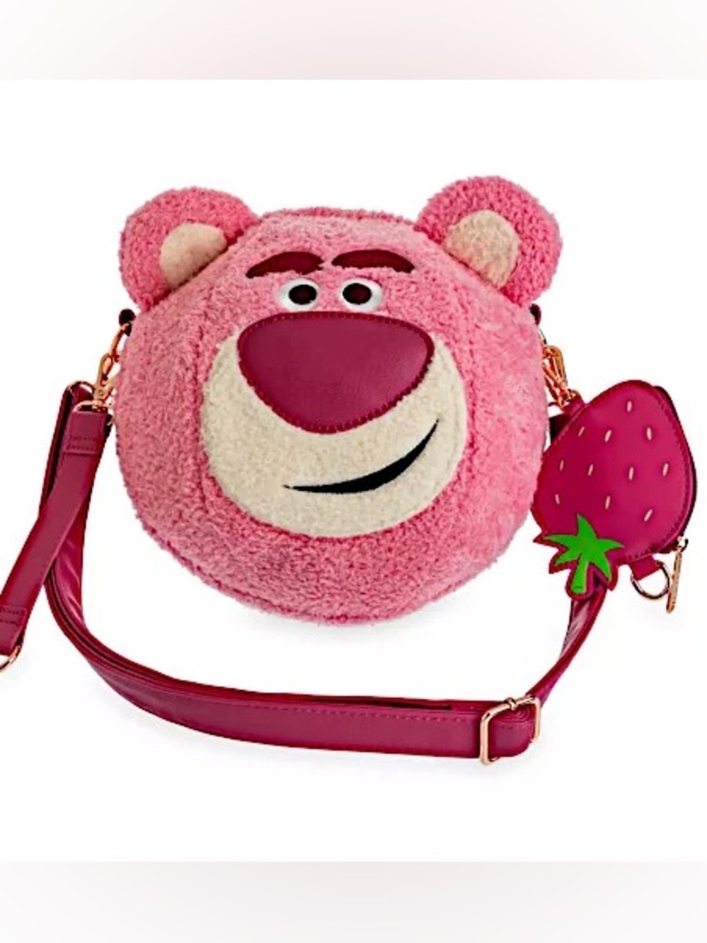 🍓LOUNGEFLY- Disney Parks Toy Story Lotso Plush Crossbody Bag with Coin Purse
